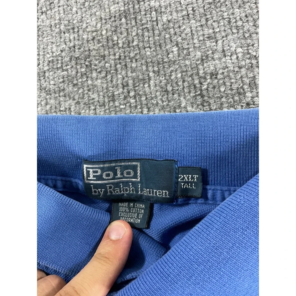 Polo Ralph Lauren 2XLT Tall Blue Polo Shirt 100% Cotton Big & Tall Pony Logo